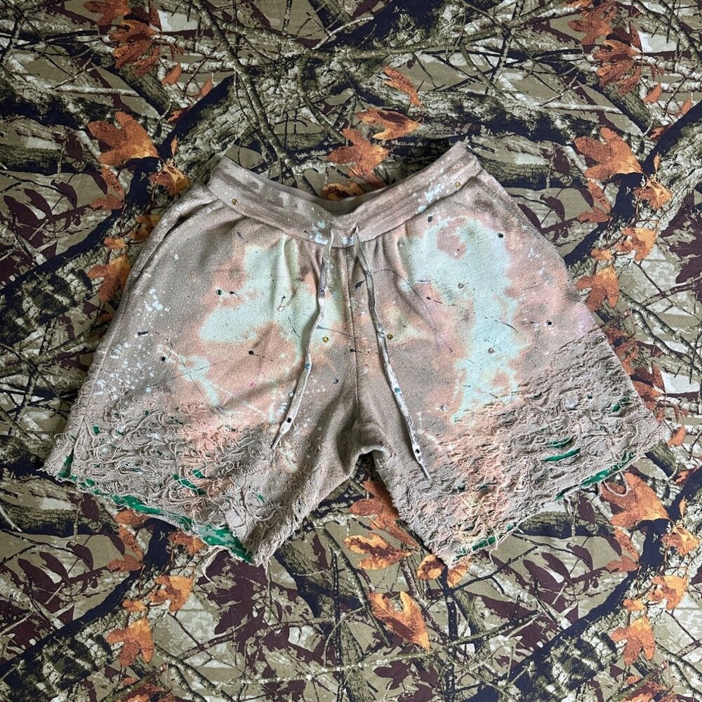 DRO Lab Custom 1/1 ART x  John Elliott Reverse Burn Out Distressed Terry Drawstr